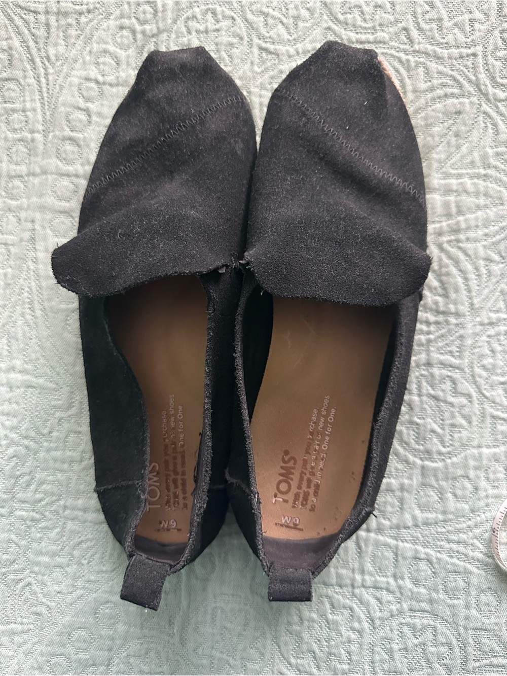 Toms Black Canvas Slip-On Flats